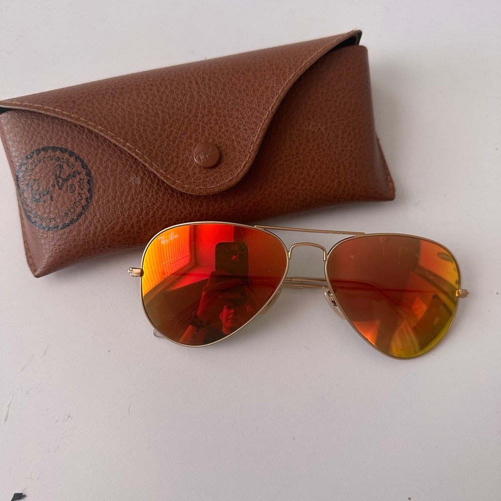 RayBans Orange aviators